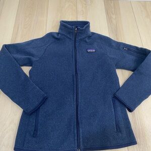 Womens Patagonia Better Sweater 1/4 Zip Pullover Blue Medium